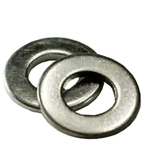 Clearance 6 SAE Flat Washers, Zinc Cr+3, Low Carbon Steel, Qty 5