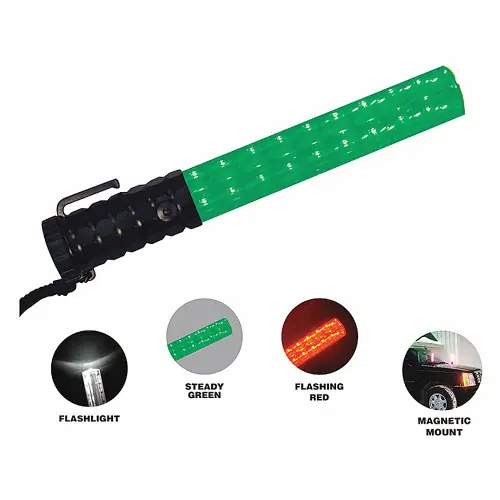 Hot Picks EMI LED Safety Light, 11.5inH, Green/Red/Whit 3030