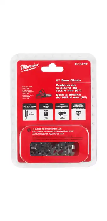 Factory Price Milwaukee Tool 49-16-2732 6" 3/8" LOW PROFILE Pitch, .043" Gauge Saw Chain