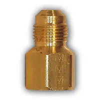Midland Metal 246X6 MAF/USA Flare x Female Pipe, MAF/USA FLARE, 3/8x1/4 Flare Sae Fe Coupling, MAF/USA Brass Fittings Professional Grade