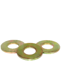 1 1/2" SAE Flat Washers, Zinc-Yellow Cr+6, Medium Carbon Steel, Thru-Hardened (Imported), Qty 10 Bargain
