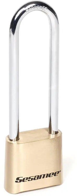 Certified SESAMEE Combination Padlock,Bottom,Brass K440