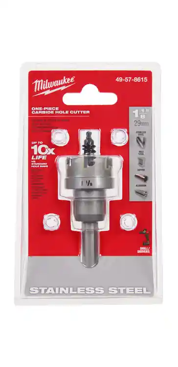 Limited Offer Milwaukee Tool 49-57-8615 1-1/8" One-Piece Carbide Hole Cutter