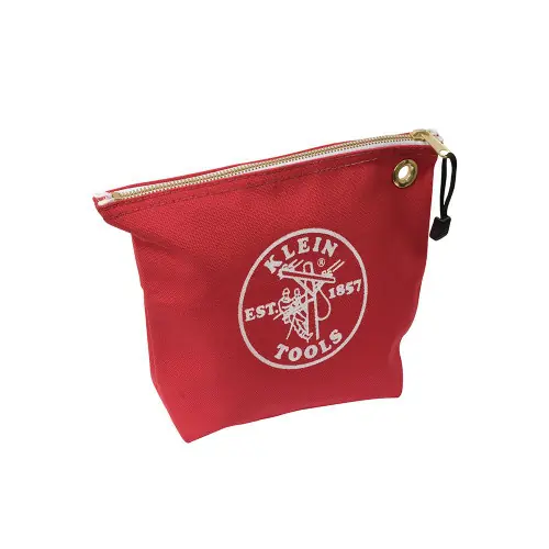 Today Only Klein Tools 5539RED Zipper Bag, Canvas Tool Pouch, 10-Inch, Red