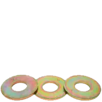 Special Discount 5/8" USS Flat Washers, Zinc-Yellow Cr+6, Medium Carbon Steel, Thru-Hardened (Import), Qty 50