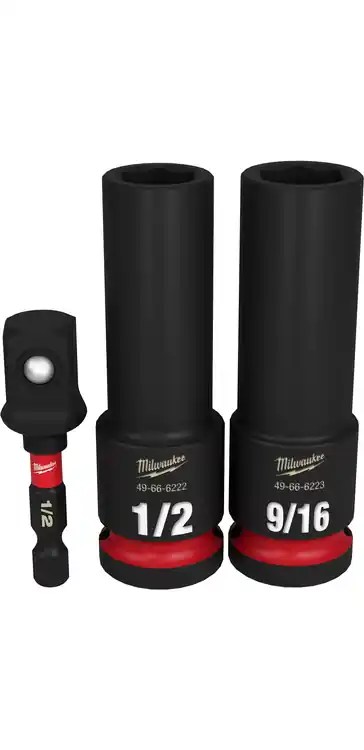 Milwaukee Tool 49-66-4485 3PC SHOCKWAVE Impact Duty 1/2" Drive SAE Deep 6 Point Socket Set Exclusive Offer