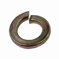 Grab Now 9/16" Regular Split Lock Washers, Zinc-Yellow, Alloy Steel, Qty 100