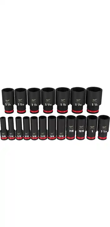 Milwaukee Tool 49-66-7012 19PC SHOCKWAVE Impact Duty 1/2" Drive SAE Deep 6 Point Socket Set Holiday Sale