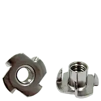 Direct From Factory 8 - 32 x 1/4" Tee Nuts, 3 Prong, 18-8 Stainless Steel (Prongs & Barrel Length), Qty 1000