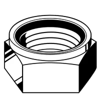 Low Price M8-1.25 Nylon Insert Lock Nuts, A2-70 Stainless Steel, Coarse (UNC), DIN 985, Qty 100