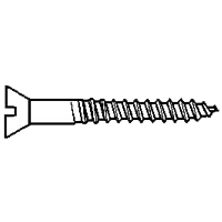 5 x 3/4" Wood Screws, Slotted Round Head, Zinc Cr+3, Qty 100 Clearance
