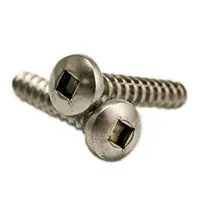 6 x 1" Self-Tapping Screws, Square Drive Pan Head, Type A, 18-8 Stainless Steel A2, Full Thread, Qty 1000 While Supplies Last