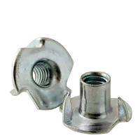 Professional Grade 3/8"-16 x 7/16" Tee Nuts, 3 Prong, Zinc Cr+3, Qty 100