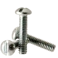 Professional Grade 1/4"-20 x 1" Machine Screws, Slotted Round Head, Zinc Cr+3, Full Thread, Qty 100