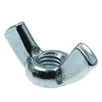 In Demand 10-24 Wing Nuts, Style 1, Type D, Stamped, Zinc Cr+3, Coarse (UNC), Low Carbon Steel, Qty 100