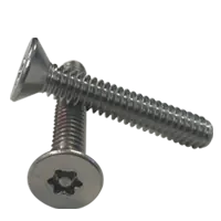 Weekend Sale 6-32 x 3/8" Machine Screws, Torx Flat Head, T10 Drive 6 Lobe Pin-In (Tamper-Resistant), 18-8 Stainless Steel, Full Thread, Qty 1000