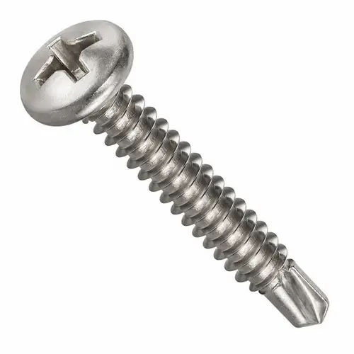 Seasonal Sale 12-14 x 2" Self-Drilling Screws, Phillips Pan Head, 3 Point BSD, 410 Stainless Steel, Full Thread, Hardened, Qty 200