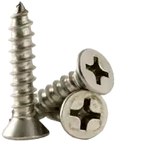 6 x 1 1/2" Self-Tapping Screws, Phillips Flat Head, Type A, 18-8 Stainless Steel, Full Thread, Qty 1000 Fresh Stock