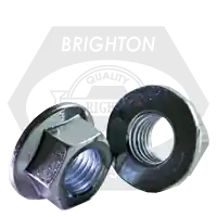 Fan Favorite M10-1.50 Hex Flange Nuts, Non-Serrated, Metric Class 8, Zinc Cr+3, Coarse (UNC), DIN 6923 / ISO 4161, Qty 100