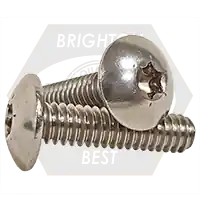 Get Yours 1/4"-20 x 3/8" Machine Screws, Torx Drive Truss Head, T27 Drive 6-Lobe, 18-8 Stainless Steel A2, Full Thread, Qty 500