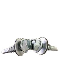 1/4"-14 x 2" Self-Drilling Screws w/ Bonded Washer, Unslotted Hex Washer Head HWH, Zinc Cr+3, Full Thread, Qty 100 Best Choice
