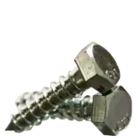 3/8"-7 x 10" Hex Lag Screws, Zinc Cr+3, Low Carbon Steel, Qty 50 Premium
