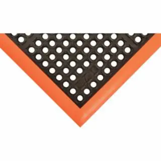 Notrax 549S3864OB Mat549 Safety Stance 3-Side 38X64 Black/Orange Next Day Delivery