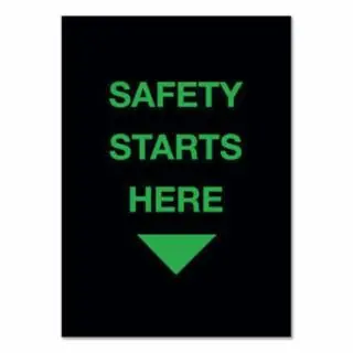 Notrax 194SSH35BL 194 Safety Starts Here Vertical 3X5 Black Get Yours