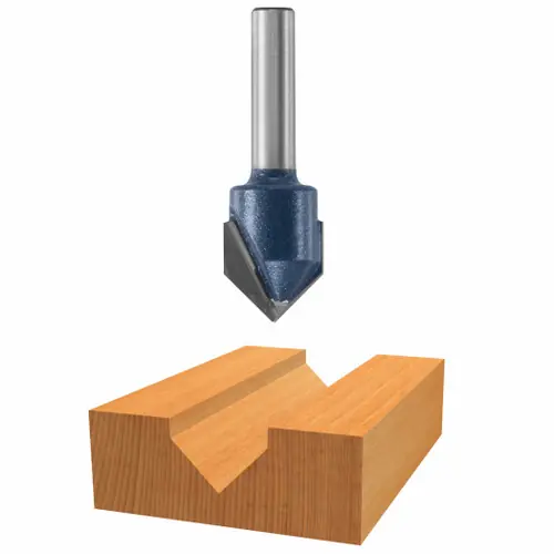 Free Returns Bosch 85219M 90° x 9/16 In. Carbide Tipped V-Groove Bit