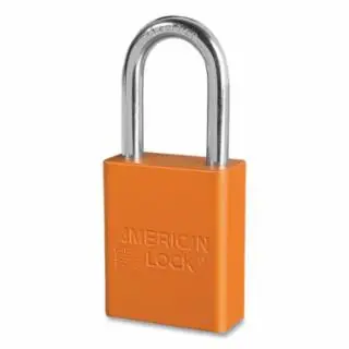 Markdown American Lock S1106ORJ Orange Alum Saf Pl W/11/2In Shckl Key Retaining