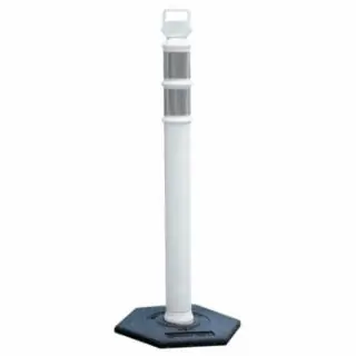Cortina 03-747WRBC White Delineator Post W/10Lb. Base Packed In A B Same Day Shipping