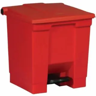 Seasonal Sale Rubbermaid Commercial FG614300RED Step-On Can 8G/30L Red