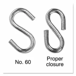 Hot Picks Campbell 6104024 40 "S" Hooks- Blu-Krome