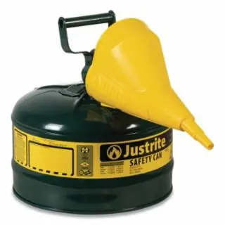 Same Day Shipping Justrite 7110410 Can Safety W/Fnl T1 1G Grn