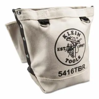 Next Day Delivery Klein Tools 5416TBR Tool Pouch, Bolt Retention Pouch, Canvas, Tunnel Connect, 5x10x9-Inch