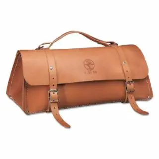 Luxury Klein Tools 5108-24 Deluxe Leather Bag, 24-Inch