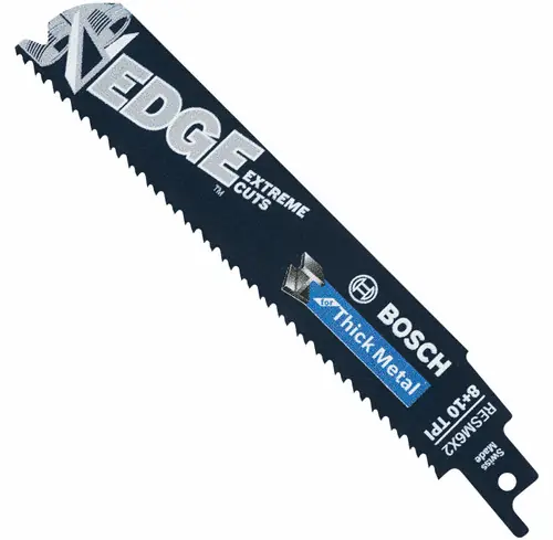 Bosch RESM6X2-25B 25 pc. 6 In. 8/10 TPI Edge Reciprocating Saw Blades for Thick Metal (Bulk Pack) Time-Limited