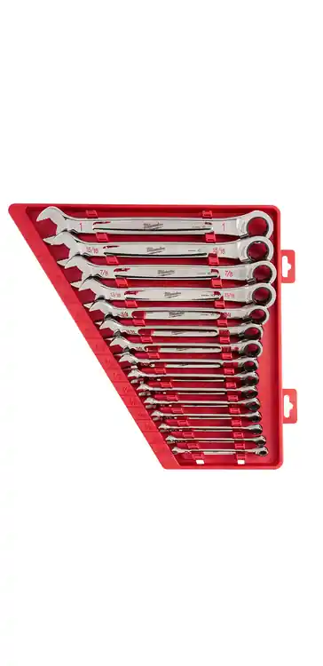 Milwaukee Tool 48-22-9416 15pc Ratcheting Combination Wrench Set - SAE Grab Now