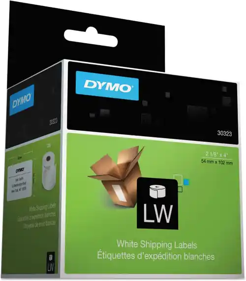 DYMO RHINO LABELWRITER SHPPNG LBL WHITE 2.12"X4" 220 LBL/RL Brand New