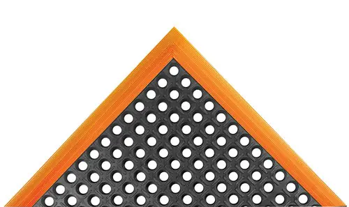 Notrax 549S2640OB Mat549 Safety Stance 3-Side 26X40 Black/Orange Secure Checkout