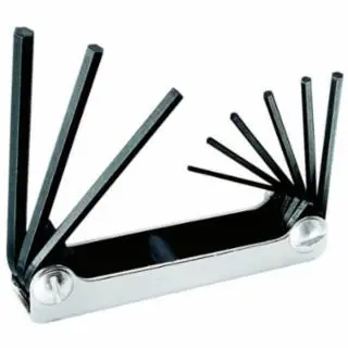 Klein Tools 70591 Folding Hex Key Set, 9-Key, SAE Sizes Best Seller