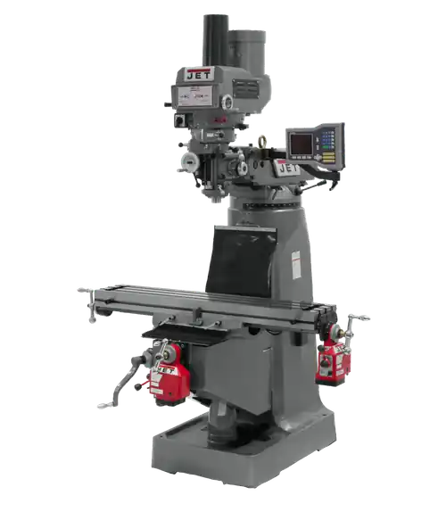 JET JT9-690424 JTM-4VS-1 Mill With ACU-RITE 203 DRO With X , Y & Z-Axis Powerfeeds and Power Draw Bar Affordable