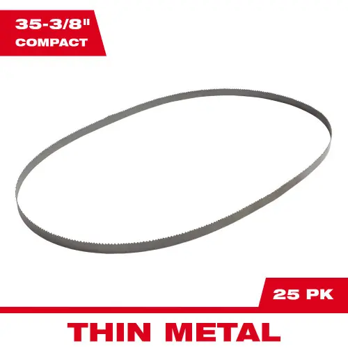 New Arrival Milwaukee Tool 48-39-0536 35-3/8" 24 TPI Compact Band Saw Blade for Thin Metal (25 PK)