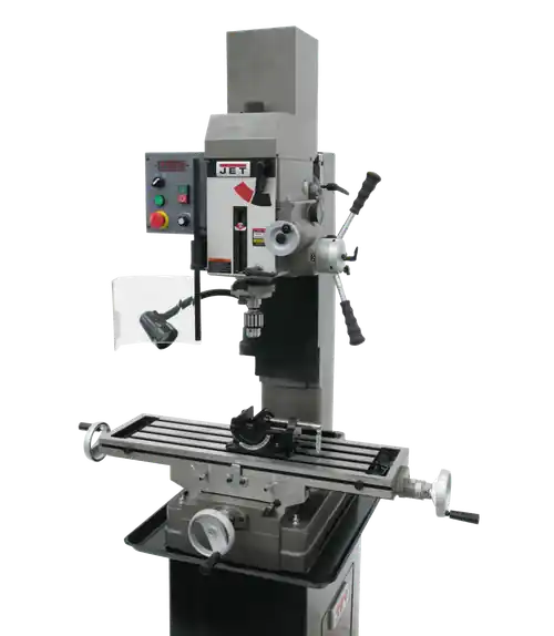 JET JT9-351165 JMD-45VSPFT Variable Speed Geared Head Square Column Mill Drill with Power Downfeed & Newall NMS300 2-Axis DRO & X-Axis Powerfeed Best Choice