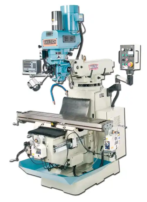 BAILEIGH BA9-1008136 Vm-1054-3; 10 in X 54 in Evs Variable Speed Vertical Milling Machine Nt40 Spindle With X, Y & Z Powerfeeds, Dro & Air Power Drawbar 3HP, 220V 3Phase Price Cut