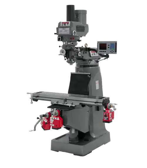 Limited Time JET JT9-690231 JTM-4VS Mill With Acu-Rite 203 DRO With X, Y & Z-Axis Powerfeeds With Air Powered Draw Bar
