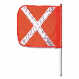 Checkers FS5X-16-O Warning Whip5‘16" Orangeflagwhite Xhex Base Seasonal Sale