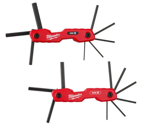 Crafted Milwaukee Tool 48-22-2183 2PC 17-Key Folding Hex Key Sets - SAE/Metric