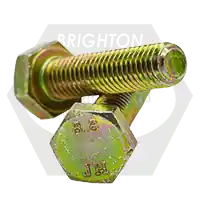 M8-1.25 x 100 mm Hex Cap Screws, Metric Class 8.8, Zinc-Yellow Cr+6, Full Thread, Coarse (UNC), DIN 933 / ISO4017, Qty 100 Fresh Stock