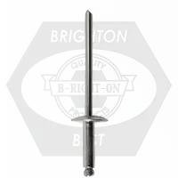 Ssbss 6-6L 3/16 (.251-.375) x 0.550 304 Stainless Steel / 304 Stainless Steel Large Dome Head Blind Rivet, Qty 500 Special Discount